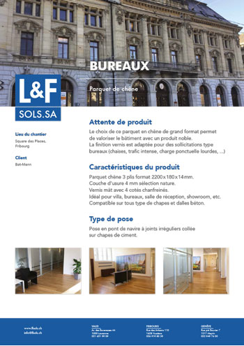 pose parquet chêne résistant pour bureaux à Fribourg
