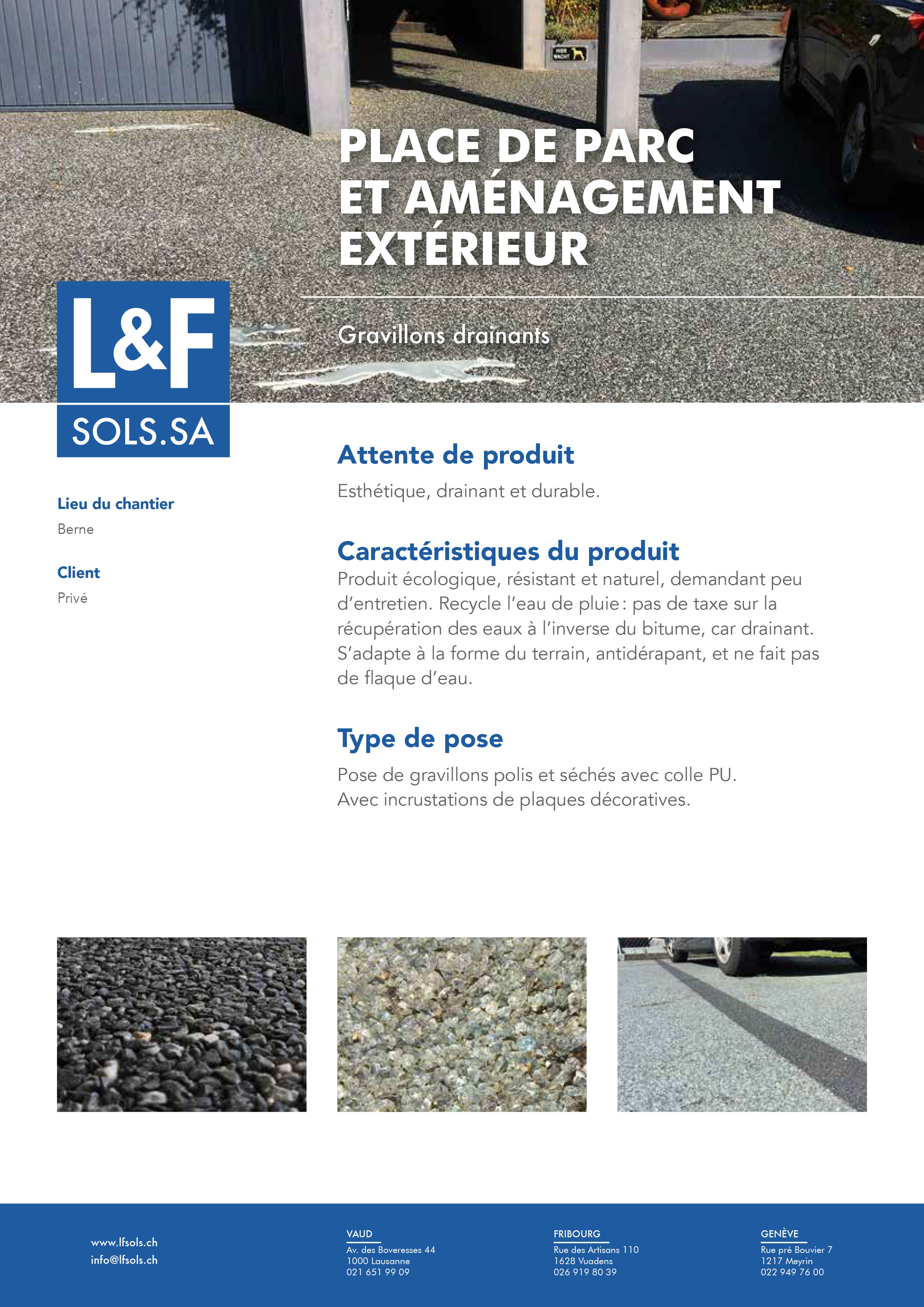 gravillons-drainants-place de parc et aménagement extérieur